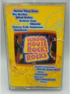 Schoolhouse Rock Rocks Cassette Tape 1996  Various Artists Indie Rock Pop LAVA